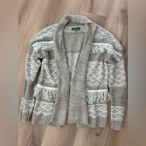Natural Reflections Cozy Fringe Cardigan Sweater | Size L